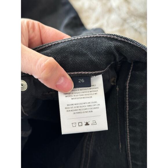 CITIZENS OF HUMANITY Marlee Black Relaxed Taper Jeans in The Cliffs Size 26 - Picture 9 of 10